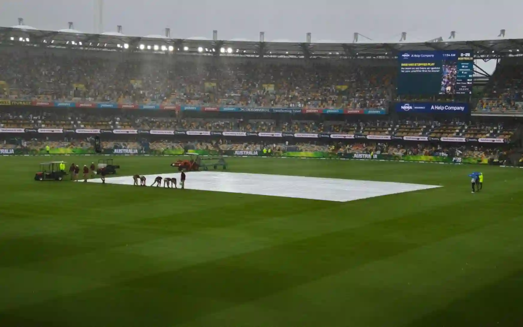 Australia Vs India: Rain Stops Play At Gabba As Khawaja, McSweeney Frustrate Visitors